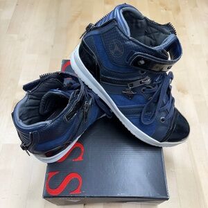 Men’s Guess? Tiesto Jarlen High Top Sneakers Navy Blue Sz10